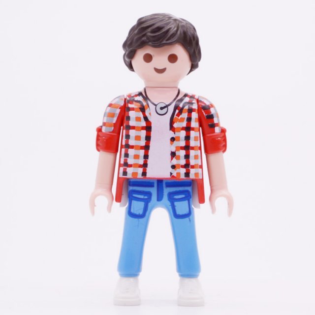 Playmobil 30006404 Man Zwart Haar - Male Black Hair ,  groot uit kunststof in de kleur /. Geschikt vanaf 3+.