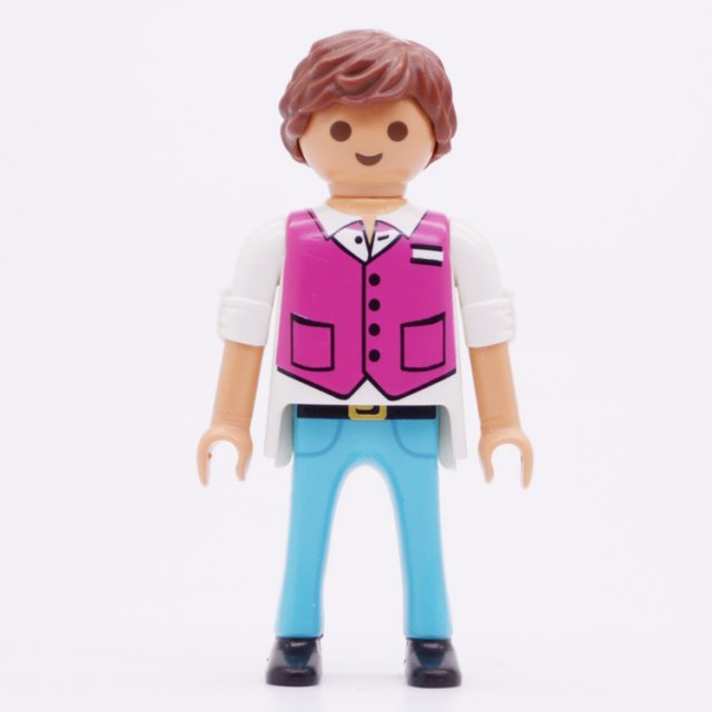 Playmobil 30007464 Man Roze Gilet - Male Pink Waistcoat ,  groot uit kunststof in de kleur /. Geschikt vanaf 3+.