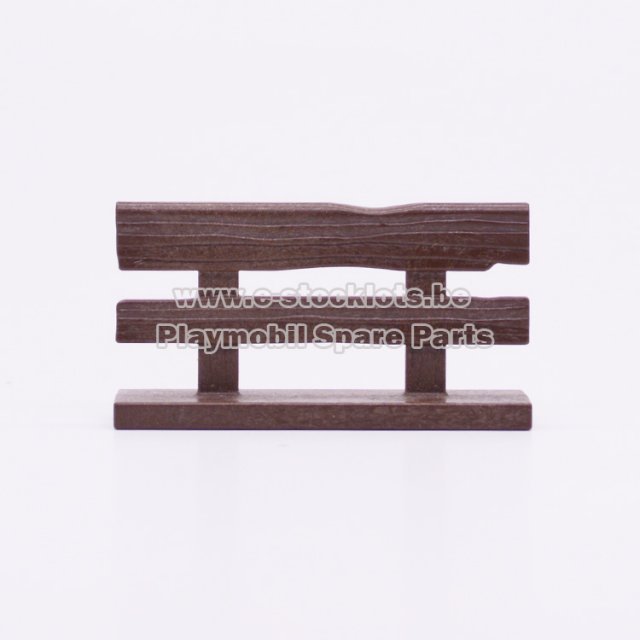 Playmobil 30200122 Balustrade Hout - 60 - Railing Wood ,  groot uit kunststof in de kleur bruin. Geschikt vanaf 3+.