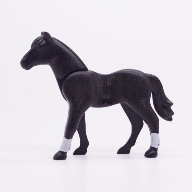 Playmobil 30652162 Paard Zwart - Horse Black ,  groot uit kunststof in de kleur zwart. Geschikt vanaf 3+.